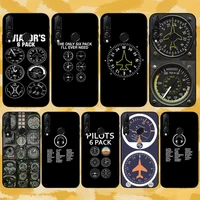 aviation aeroplane helicopter cockpit instrument phone case fundas shell cover for huawei p10 p20 p30 p40 mate 30 40 lite pro
