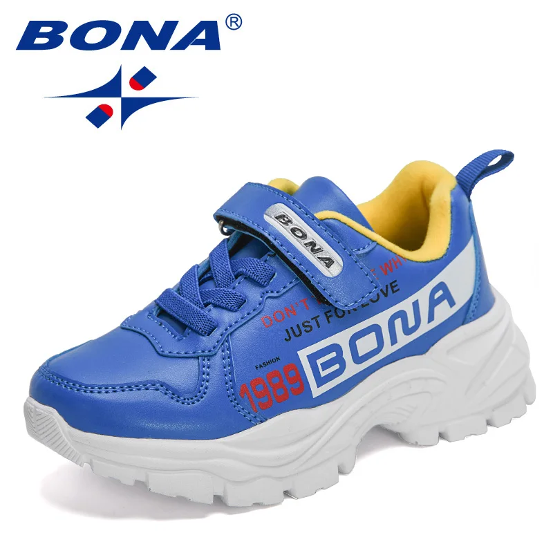 Кроссовки BONA детские для бега, дизайнерские дышащие, Повседневная Удобная обувь для ходьбы, для девочек и мальчиков, 2022