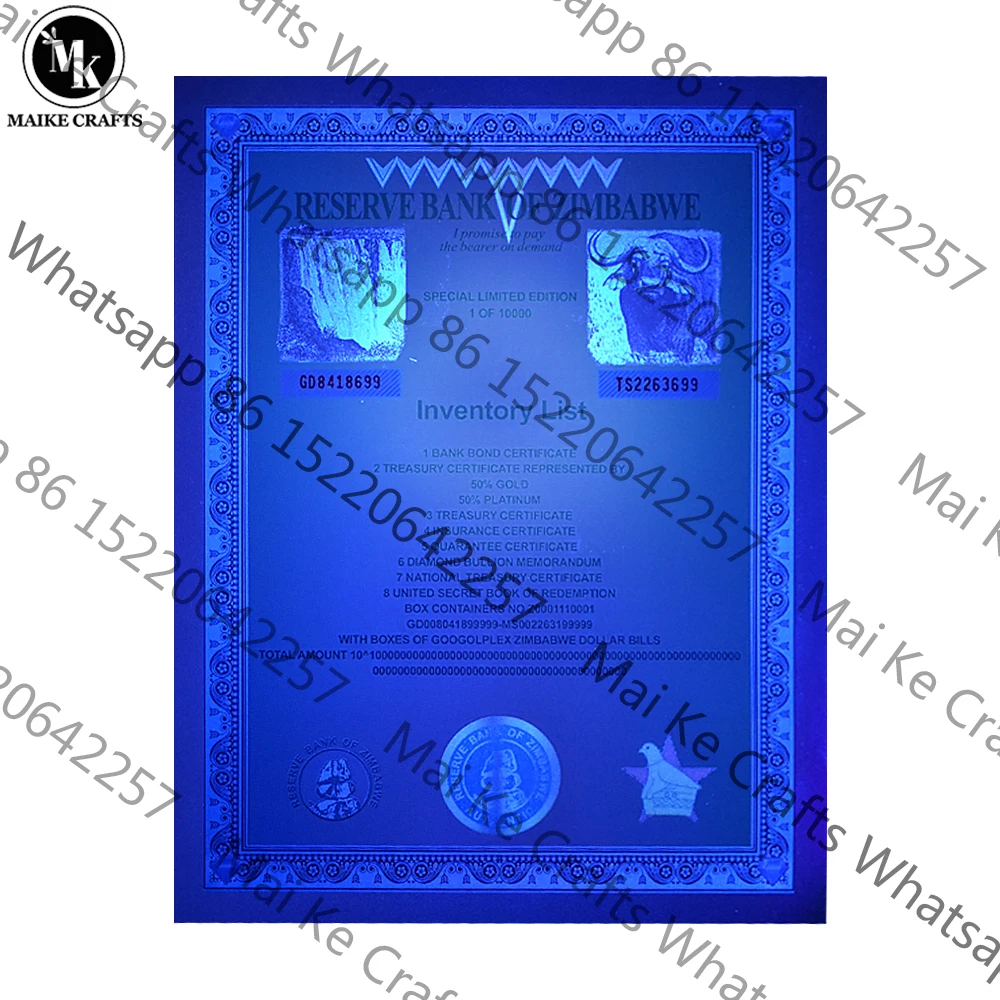 Пластиковая катушка для банкнот из золотой фольги с УФ-серийным номером