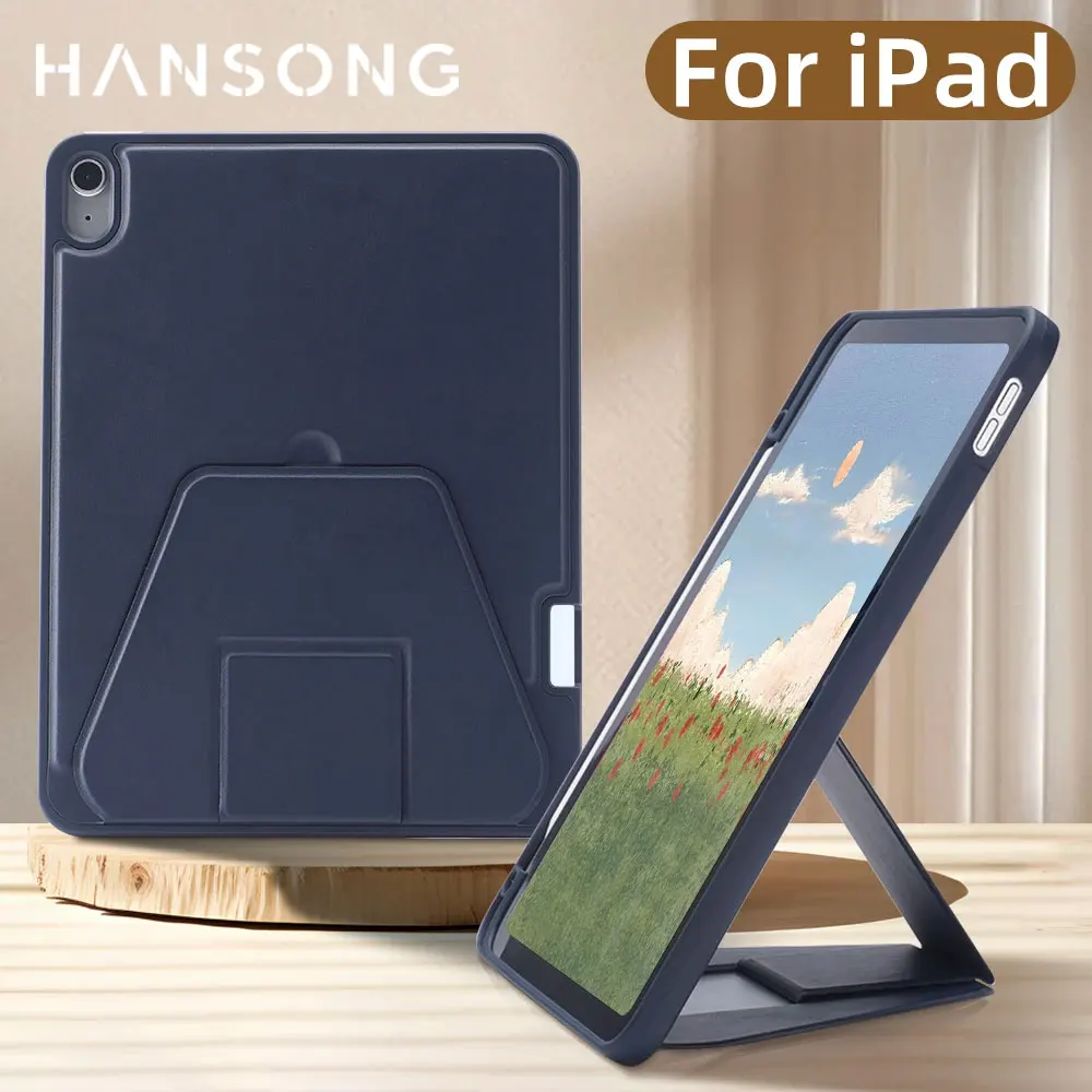 Твердый защитный чехол-подставка для iPad 7 8 9 Gen 10.2in 10th Air 5 4 10.9in 5/6 9.7in Pro 11 12 Mini 6 8.3in