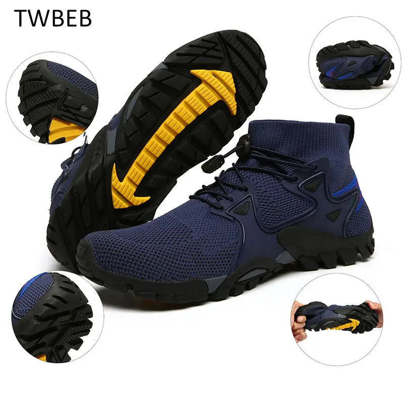 

Men's Hiking Shoes Breathable Sneakers Outdoor Trail Trekking New Mesh Mountain Climbing Sports Shoes for Male Spring Autumn