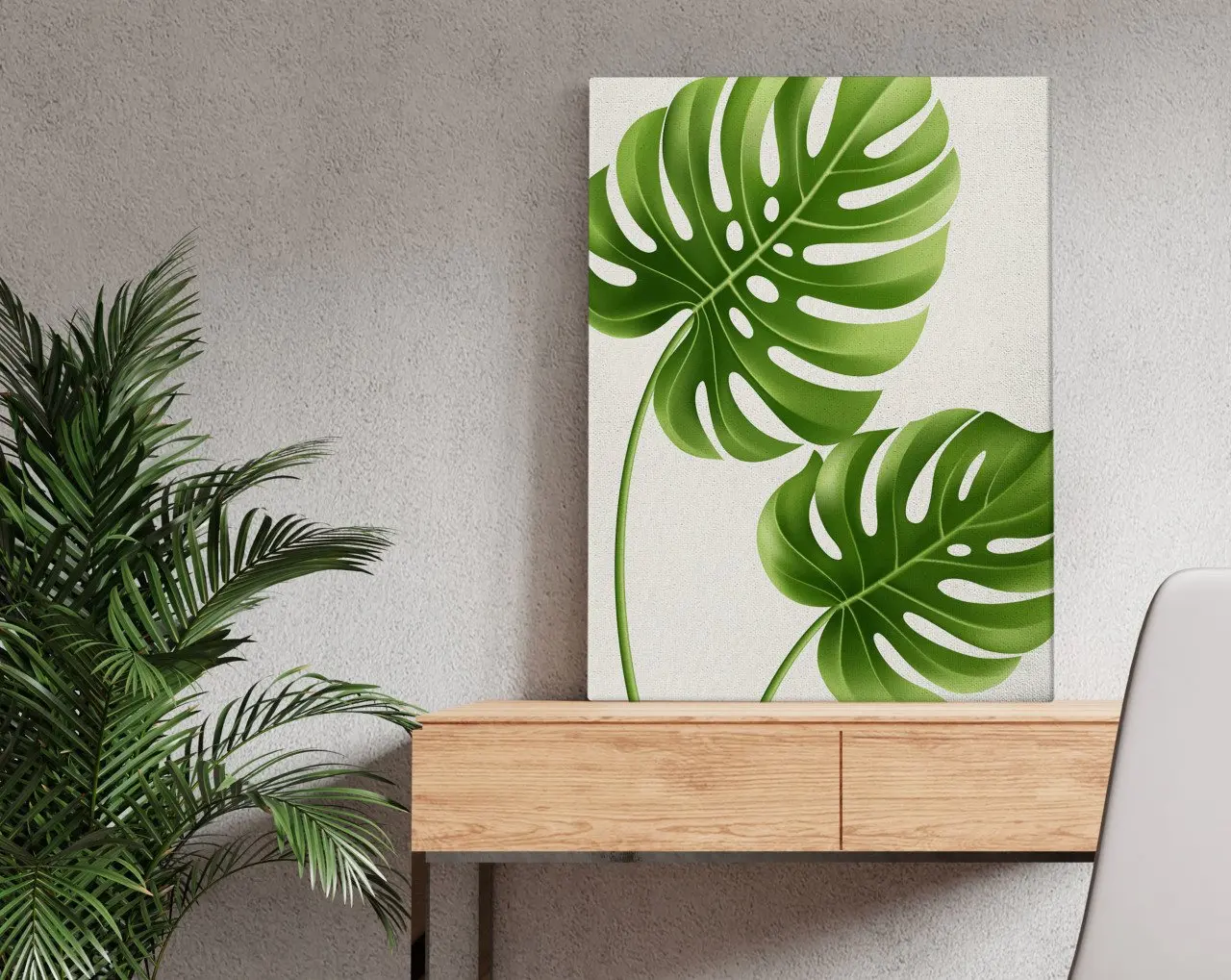 

Холщовый стол BK Home с зеленым растением 50x70 см-5