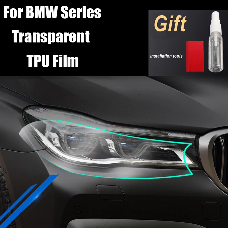 

Пленка ТПУ для автомобильной фары, прозрачная защитная наклейка для лампы, аксессуары для BMW new X1 X3 X4 X5 2 3 4 5 6 серии 2013-2020 2.