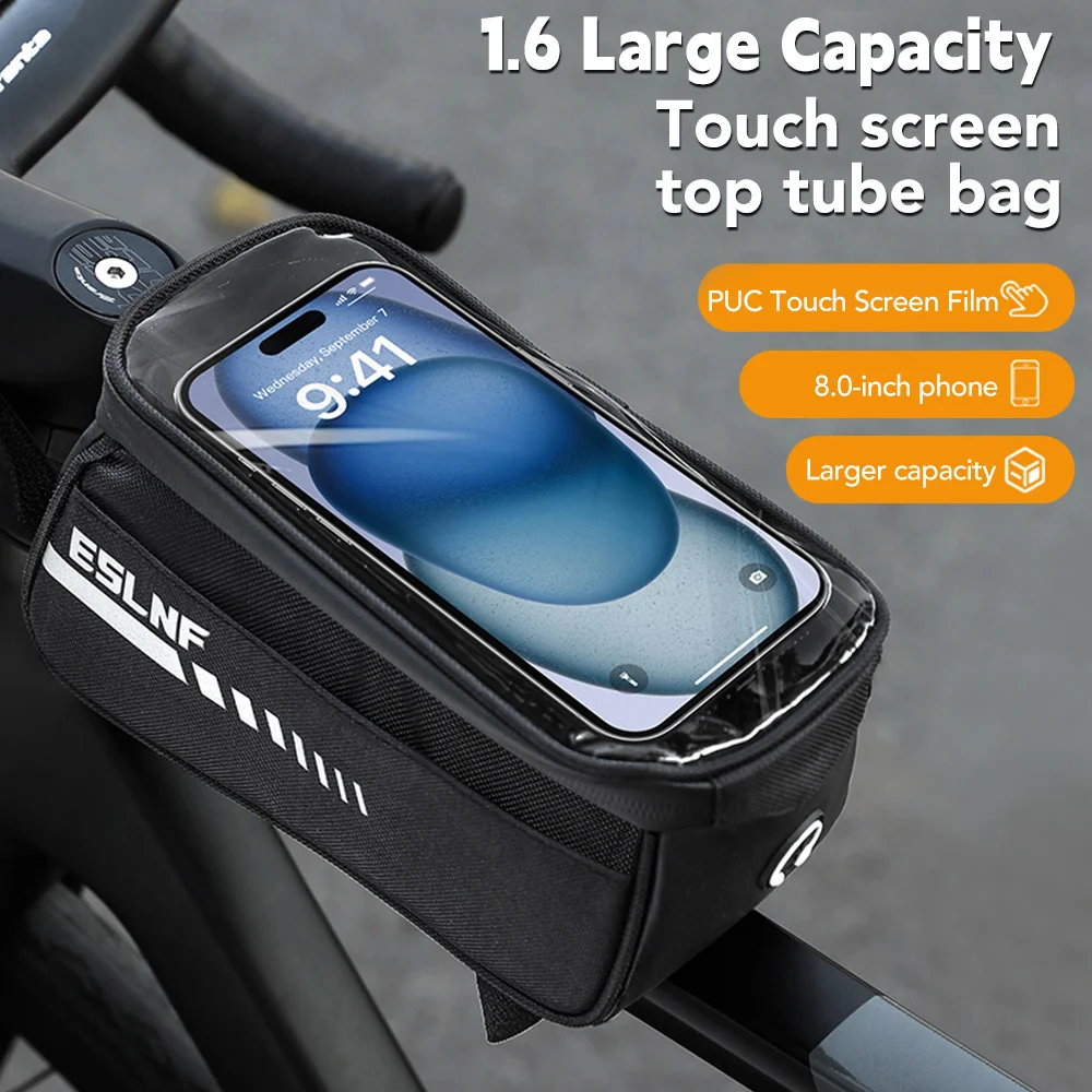 Сумка для телефона NEWBOLER велосипедная водонепроницаемая 1 6 л с сенсорным экраном