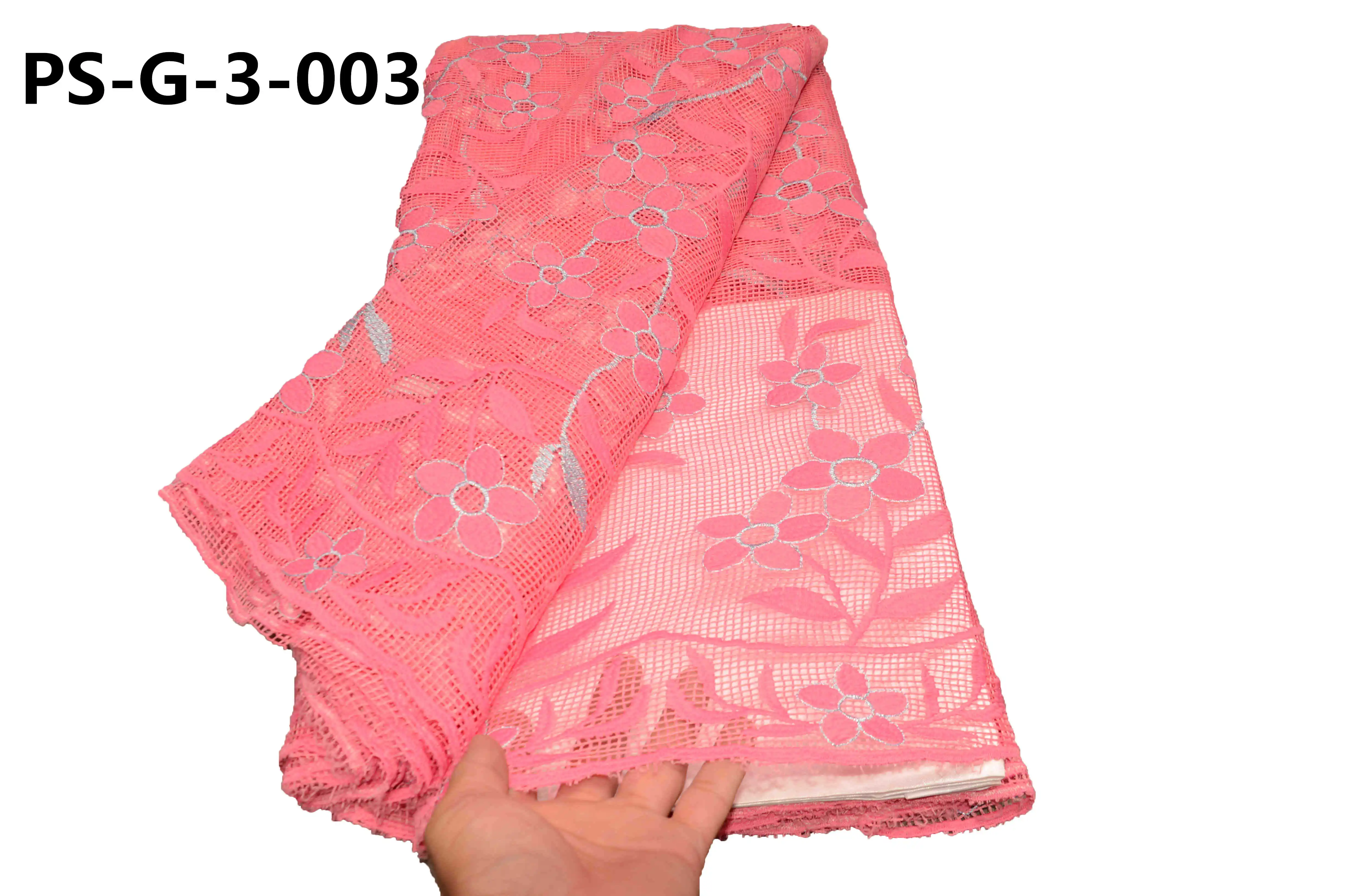 

African Cord Lace Fabric With Colorful Flowers Embroidery French Mesh Net Lace Fabrics For Wedding Prom Party Evening Dresses