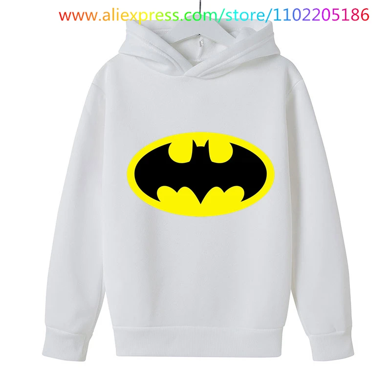 

Batman- Hoodie Boys 4-14 years old Kids Clothes Girls Hooded Boys Pullover Autumn Harajuku Casual Jacket Sweater
