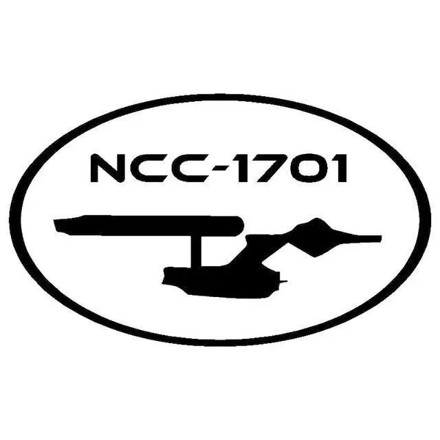 

12.7CM*7.6CM Star Enterprise Decal Reflective Car Styling Car Stickers Motorcycle Decorating Stickers Black Sliver