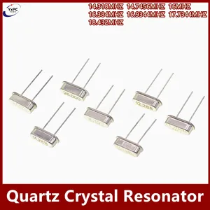 10pcs HC-49S Quartz Crystal Resonator Passive crystals 16.9344MHZ 17.7344MHZ 18.432MHZ 14.318MHZ 14.7456MHZ 16MHZ 16.384MHZ
