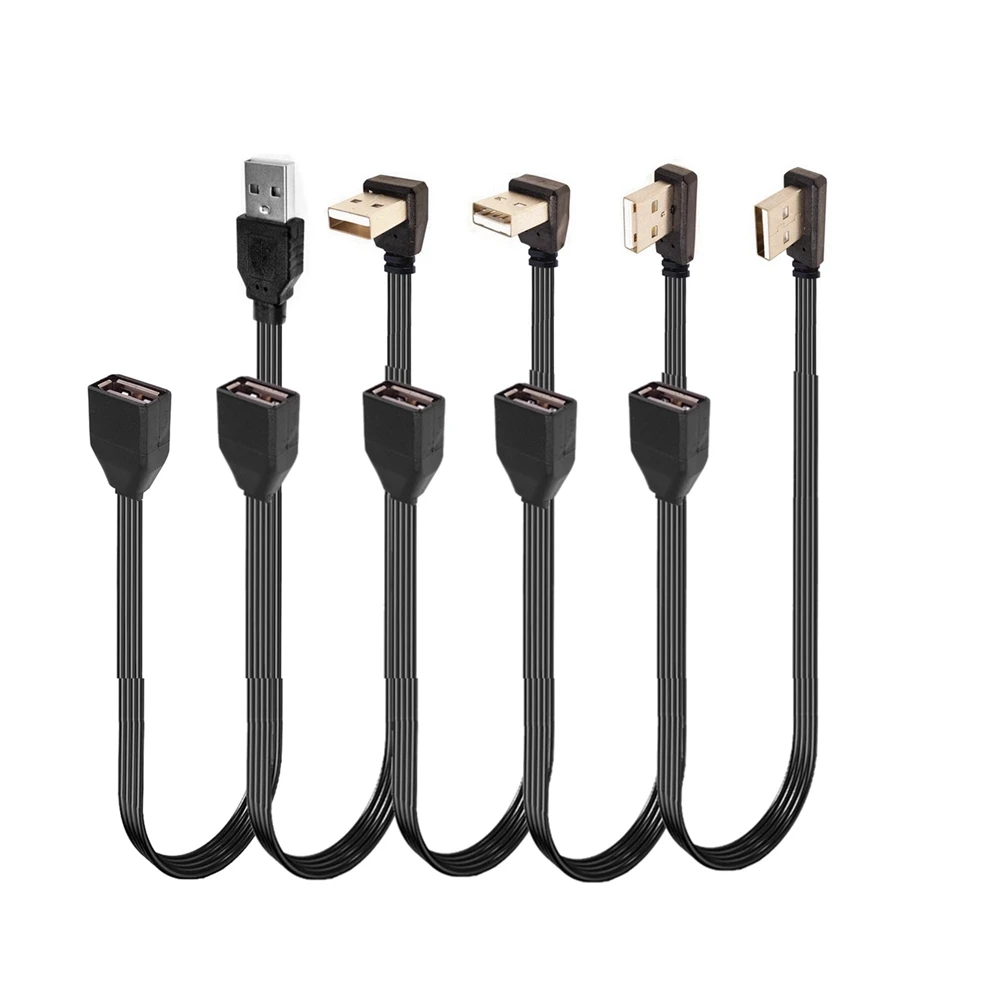 Плоский Удлинительный кабель USB 0 05 2 0-1 м штекер-гнездо передачи данных для