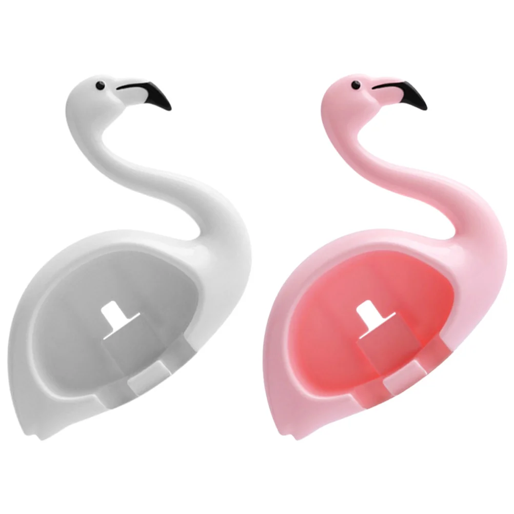

2pcs Bathroom Wall Holder Holder Flamingo Shaped Wall Holder Stand