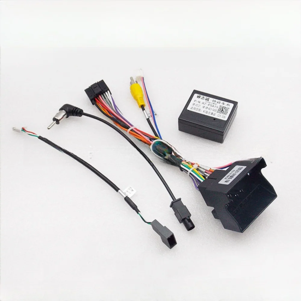 

16-контактный жгут проводов CANBUS-декодер, автомобильный адаптер с четырехблокировкой для Peugeot 2008 3008 307 301 Partner Citroen C5 C4 C3