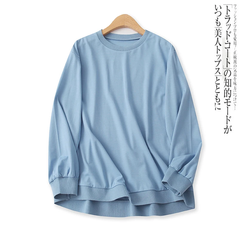 

Thin Sweater Casual Round Neck Slim Pullover Long Sleeve T-shirt 15351