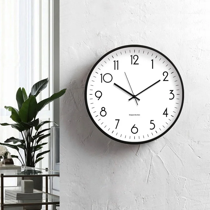 Living Room Wall Clock Free Shipping Digital Lightround Silent Kitchen Wall Clock Modern Design Horloge Murale Home Decor