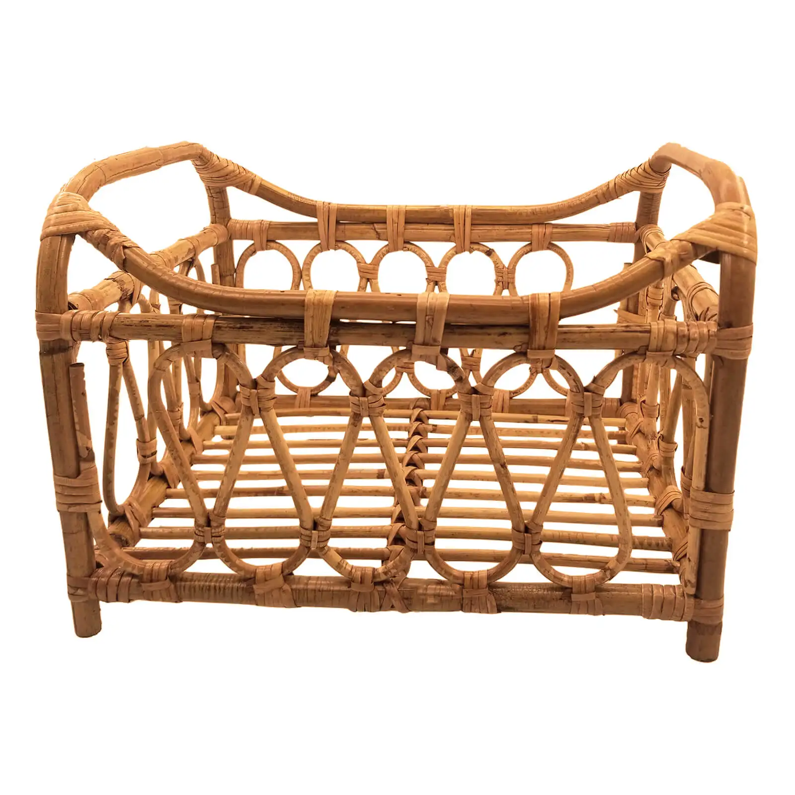 Реквизит для фотосъемки новорожденных винтажная корзина из ротанга бамбуковое