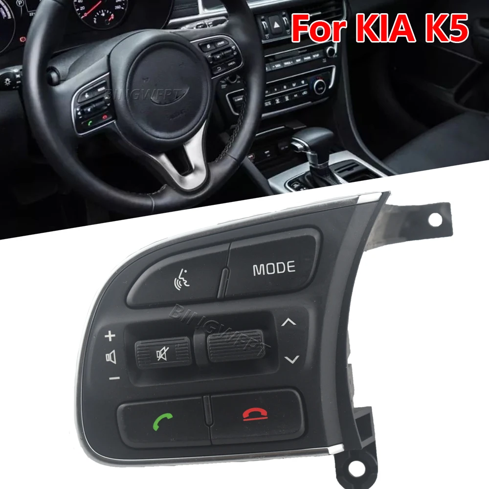 

Steering Wheel Remote Control Switch Left For KIA K5 2.0L Hybrid 2018 2019 Bluetooth Button Music Switch 96710-E0030