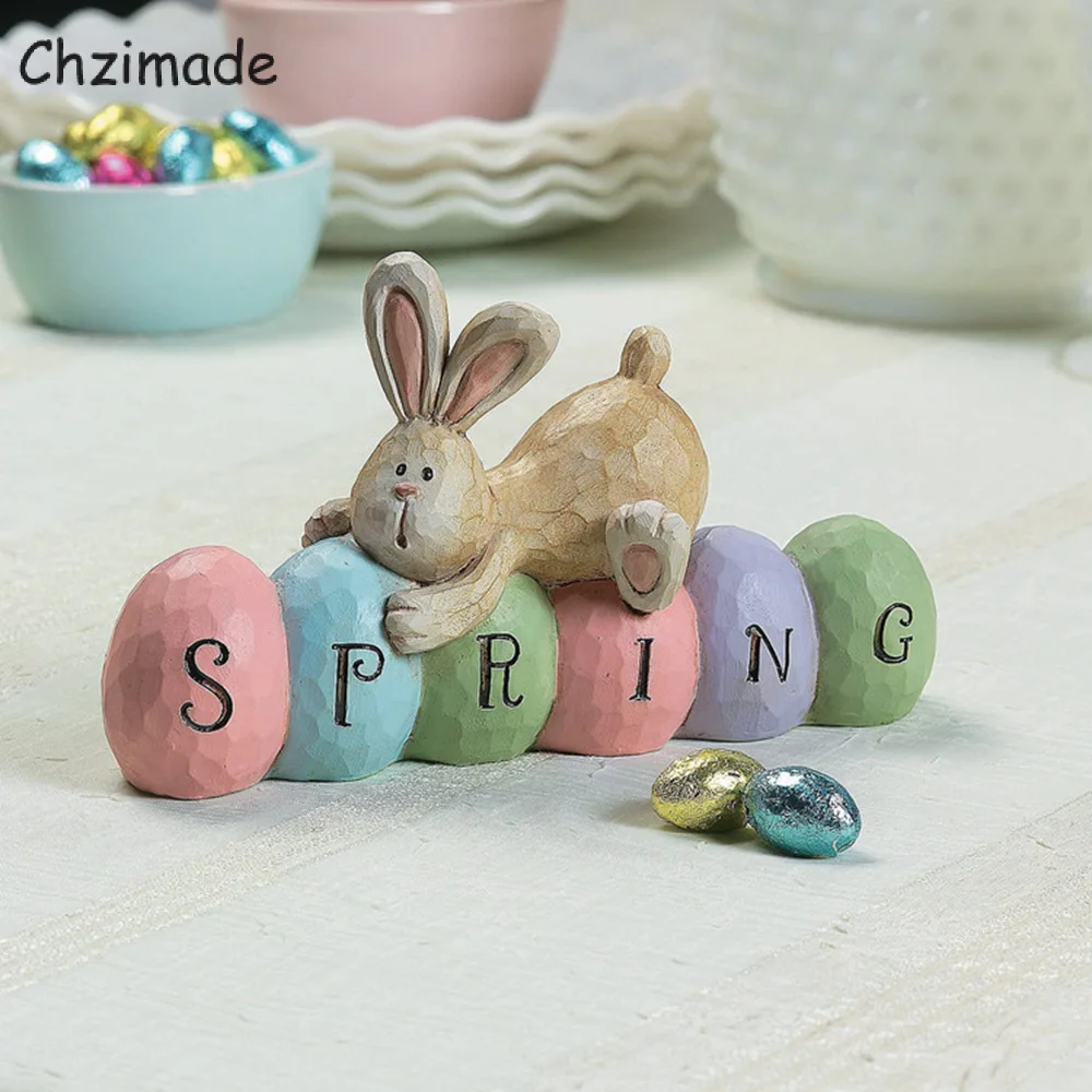 

Подвески Chzimade в виде яйца кролика из акрила, весенние украшения для дома на Пасху, незавершенные подвесные украшения, 1 шт.