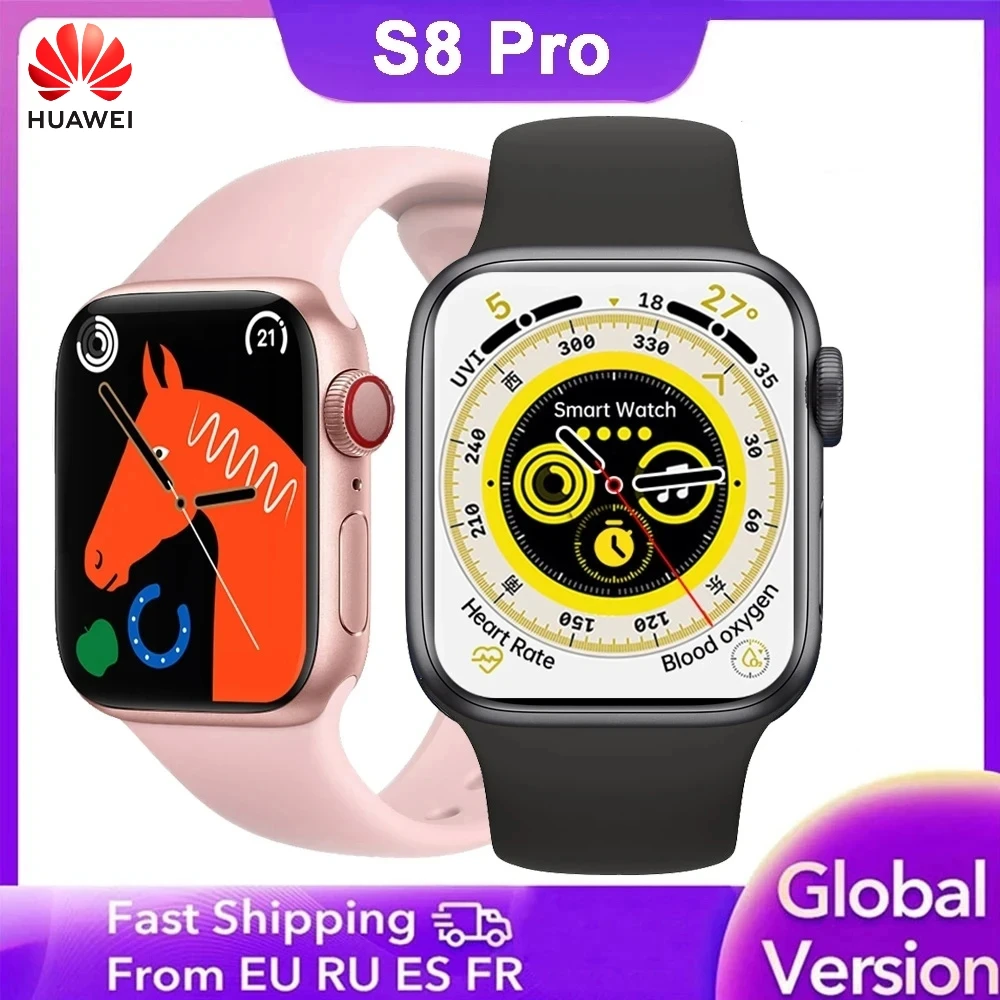

Huawei Smart Watch S8 Pro Sport Fitness Tracker 1.5 Inch Screen Bluetooth Call Women and Men Smartwatch For Apple Xiaomi 2023
