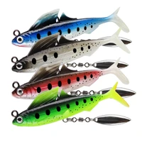 1pcs fishing soft silicone fish lure 85mm 12 5g artificial lead soft bait fishing wobbler lures sea bait supplies fishing tackle