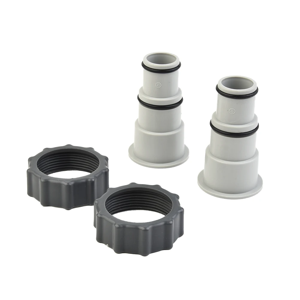 

2 Pcs Hose Adapters Kit For Intex Replacement Hose Adapter A W/Collar For Threaded Connection Pumps Pool Accessories