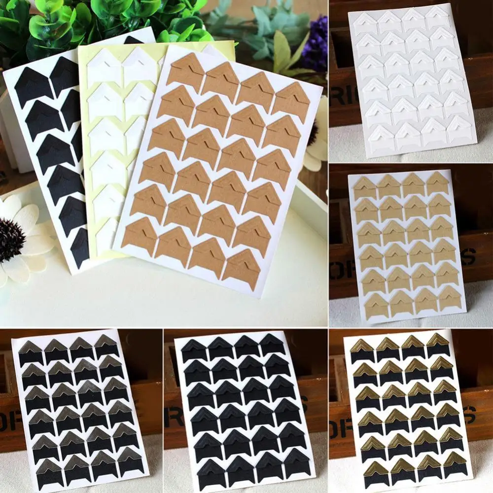 

120 Pcs/lot (5 Sheets) Diy Album Corner Sticker Paper Stickers Scrapbooking Protect Photo Sticker Albums Frame Decoration