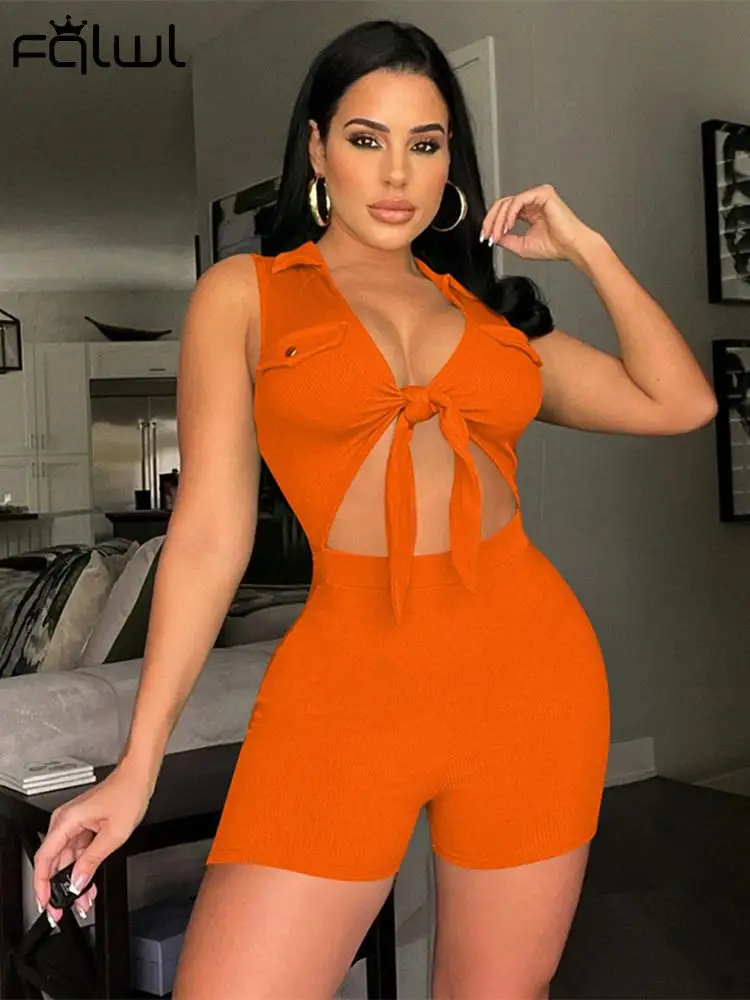 FQLWL уличная одежда облегающие Комбинезоны женские комбинезоны с вырезами
