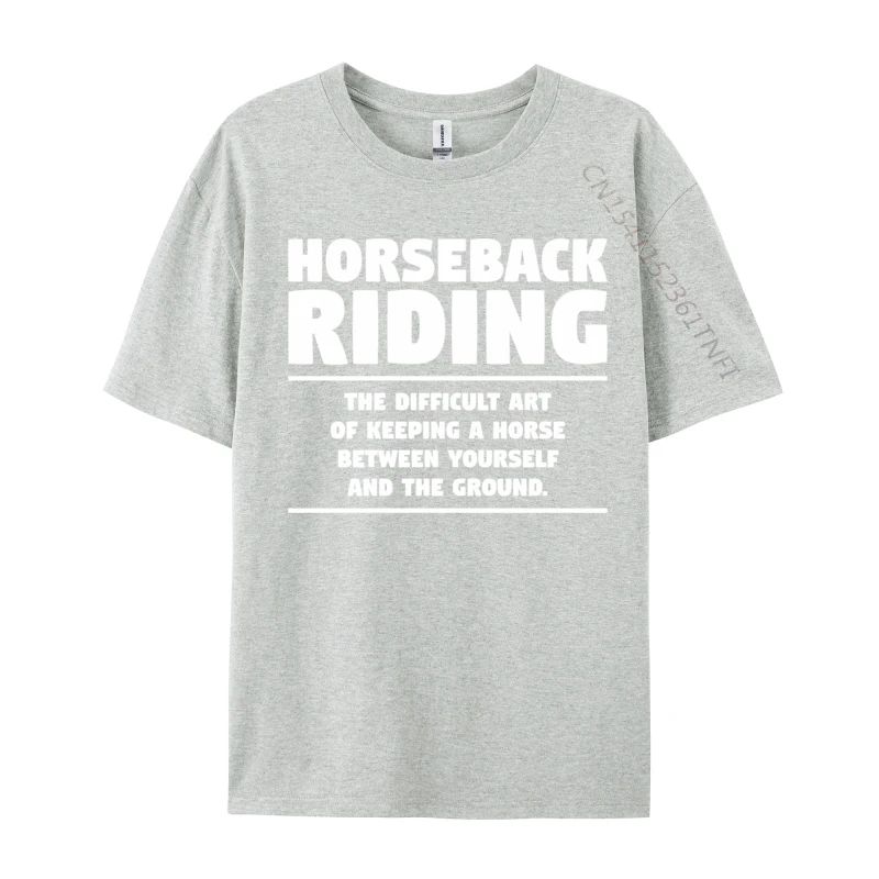 Horseback Riding The Difficult Art Of Keeping A Horse Повседневная последняя мужская футболка Хлопковые