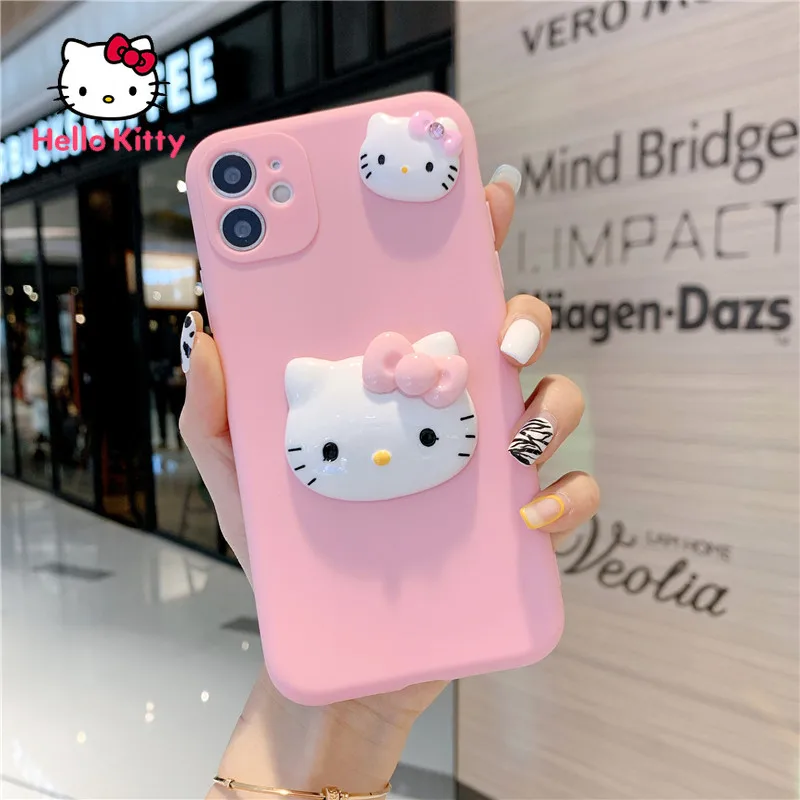 

Hello Kitty for Xiaomi 10/11/11ultra/Redmi K40/k40pro/note9/10Pro Three-dimensional Cartoon Lanyard Mobile Phone Case