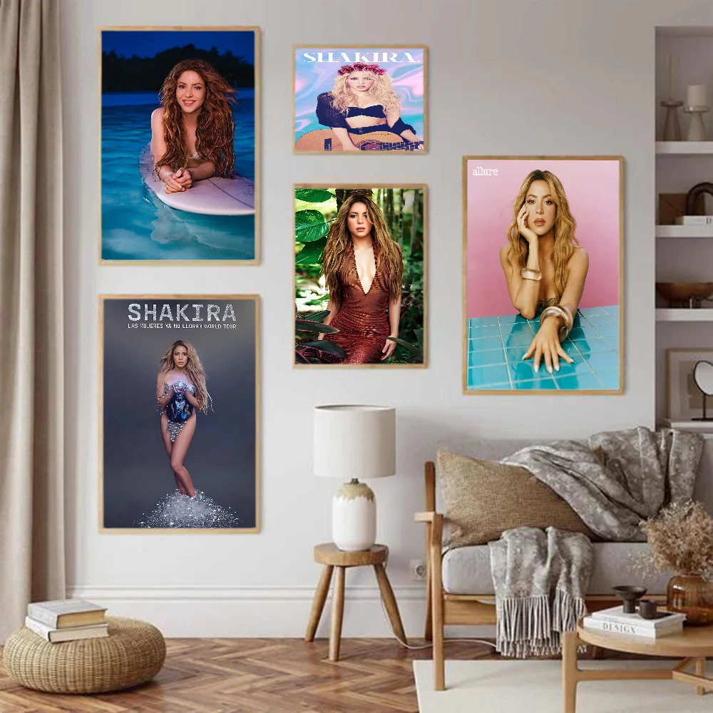 Поп-культура графика Shakira самоклеящийся художественный постер HD качество