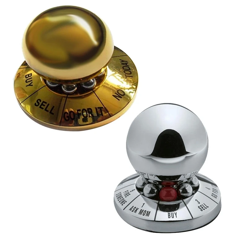 

1 PCS Prophecy Fate Decision Ball Decision Maker Ball Home Office Anti-Stress Decompression Toy Desktop Decoration Gift Gold