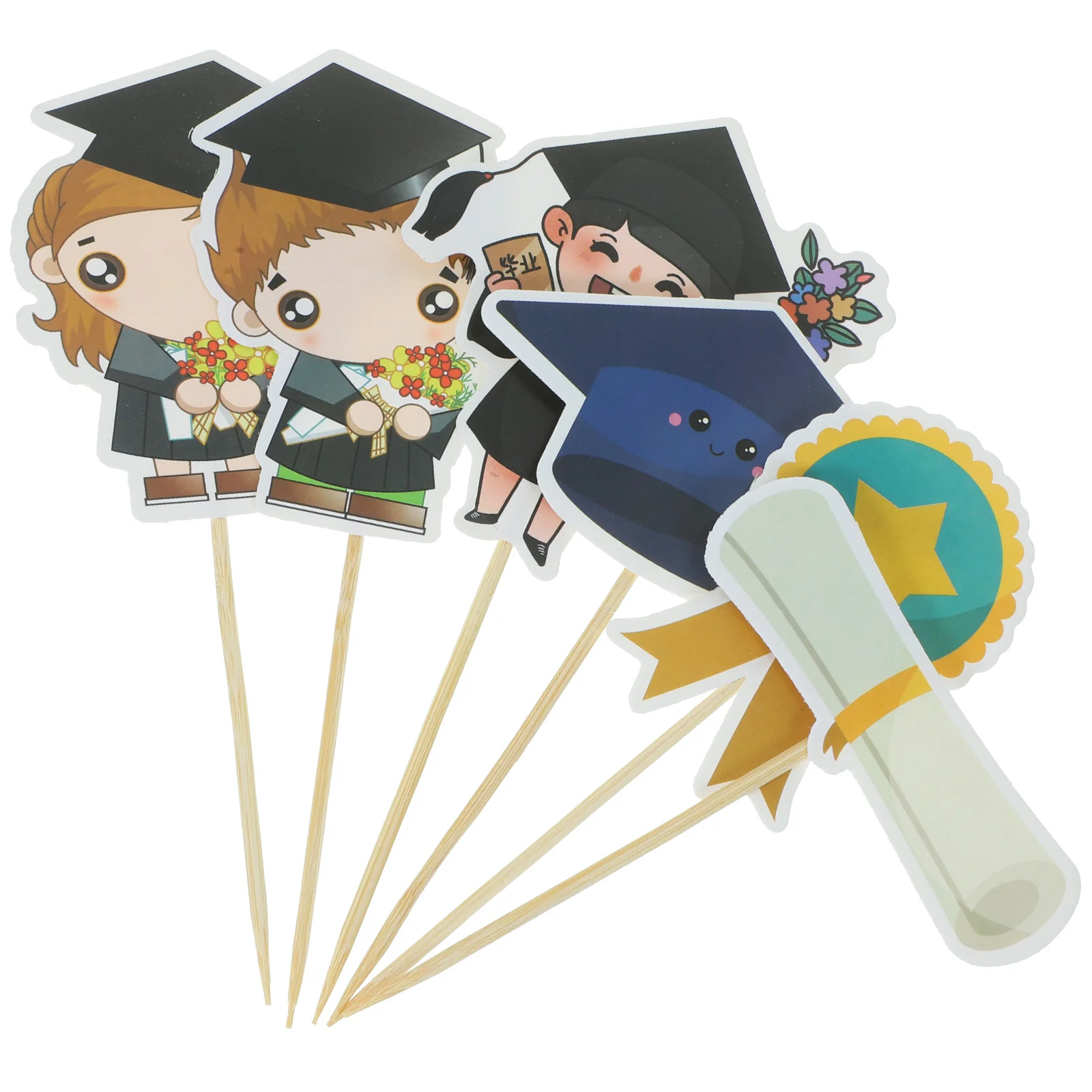 

Graduation Cake Inserts Cupcake Topper Toppers Decorations Congrats Pick Picks 2023 Dessert Ornaments