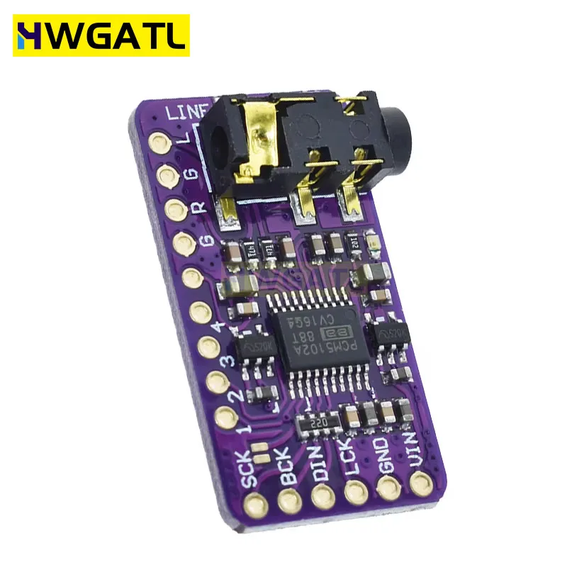 Интерфейс I2S PCM5102A ЦАП декодер GY-PCM5102 модуль плеера для Raspberry Pi pHAT форматная плата