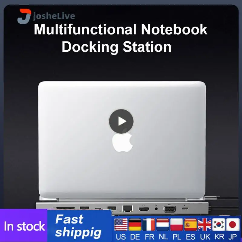 

5gbps Usb-c Hub Docking Station 11-in-1 Type C To HDMI-compatible Adapter With Sd / Tf Card Reader Data Transfer 1080p@60hz Rj45