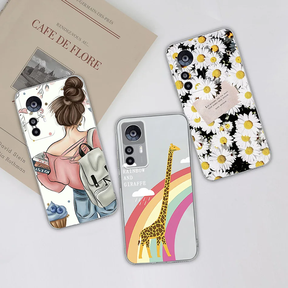 

Case For Xiaomi 12 12T Fashion Cute Daisy Slim Clear Soft TPU Silicone Cover For Xiaomi 12 T Xiomi12 Xiaomi12T Cover Coque