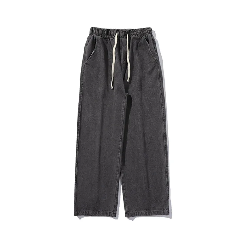 Blue Black Baggy Jeans Men Fashion Casual Straight Jeans Men Streetwear Hip-hop Loose Denim Pants Mens Trousers Large Size S-5XL