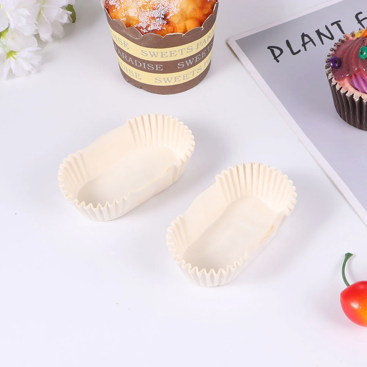 

Paper Liners Cupcake Cups Baking Bread Cup Muffin Cake Loaf Mold Boat Mini Wrappers Pan Oval Tray Liner Disposable Round