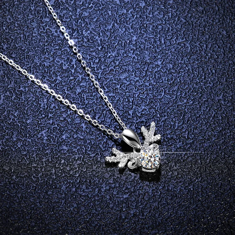 Серебряный кулон S925 50-точечное ожерелье с бриллиантами Mozzarella серебряный женский