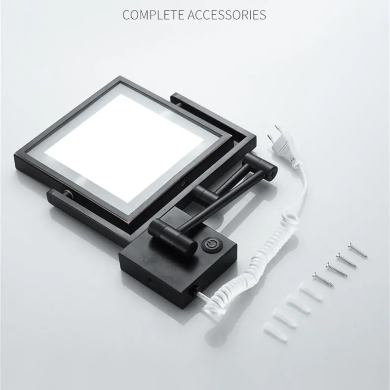 Зеркала для ванной розового золота 8 дюймов 3X увеличительное светодиодное