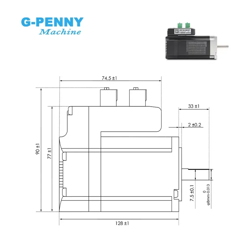 Фото Интегрированный серводвигатель JMC NEMA23 140W 3000RPM 0.45Нм с драйвером V6, микро-миниатюрный, для фрезерного станка №2