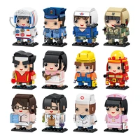new city character police doctor engineer commando kawaii figures bricks puzzle model building blocks sets toys for kids friends