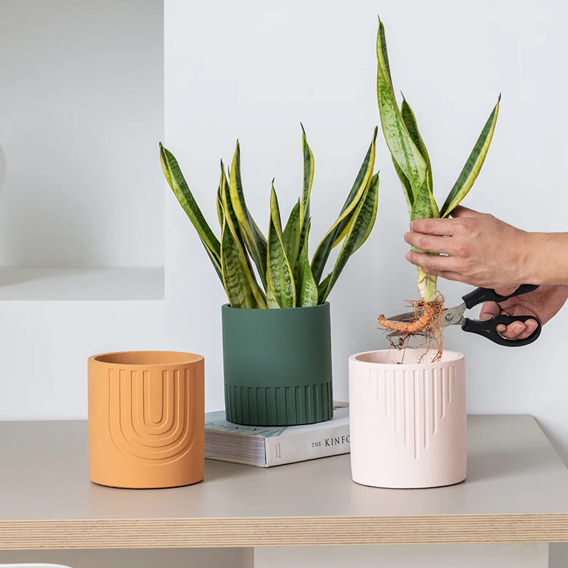 

Nordic Creative Combination Flower Pot Silicone Mold Cement Pot Silicone Mold Simple Modern Design Household Pot Mold