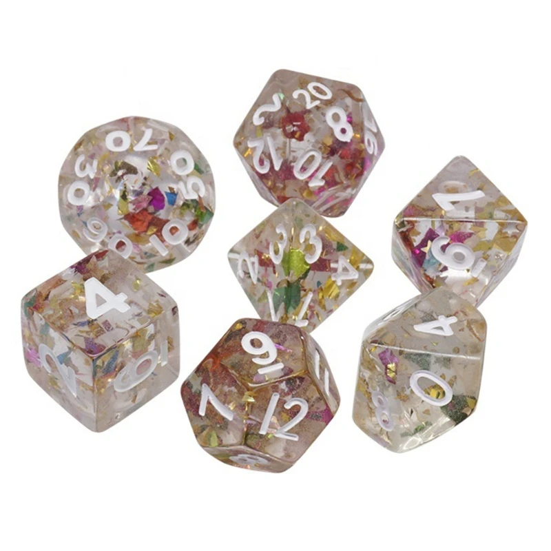 

Polyhedral Set-D4 D6 D8 D10 D12 D20 Dungeons-Dragons-DND-RPG-MTG-Table Game