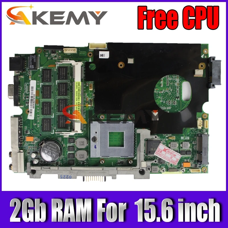 

Free CPU!!! laptop motherboard W/ 2GB RAM For Asus K50IJ K60IJ X5DIJ laptop 15.6 inch " mainboard motherboard