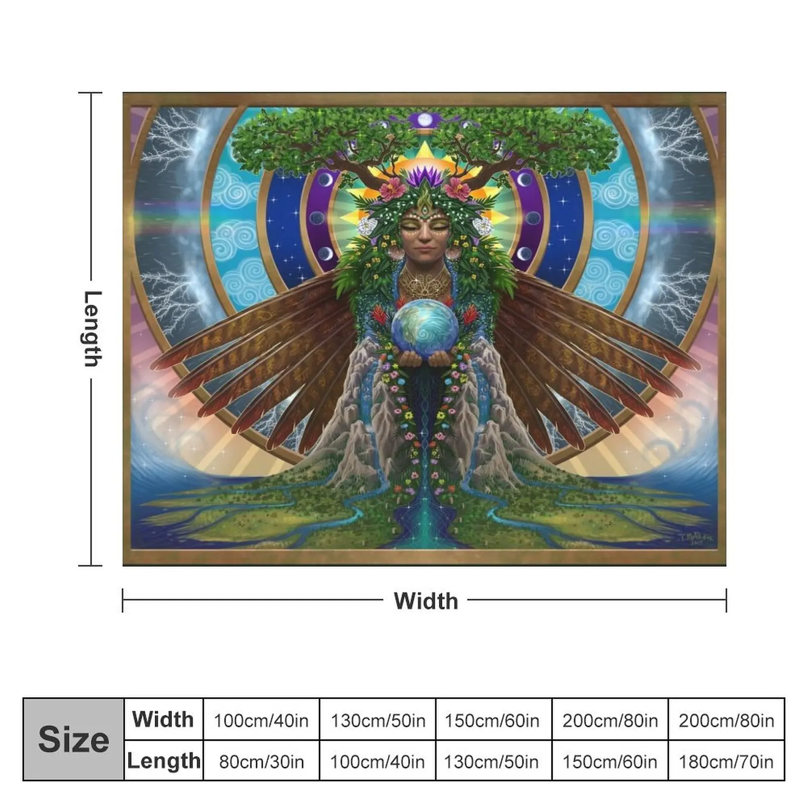 Gaia: Священная система мягкое декоративное одеяло для младенцев
