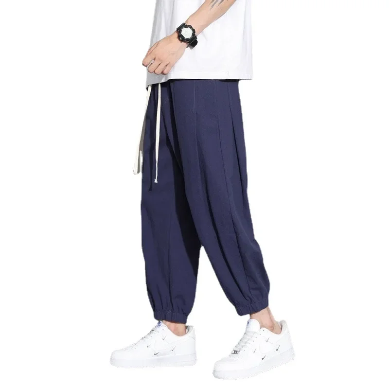 Мужские укороченные брюки повседневный стиль длинные ноги летние студенческие