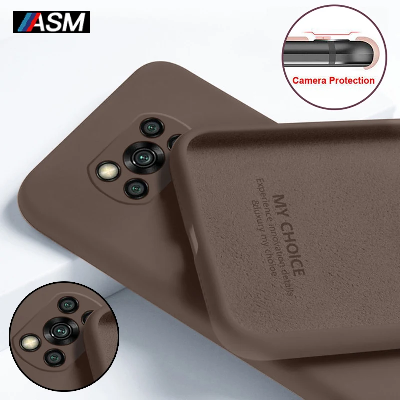 asm original liquid silicone phone case for xiaomi poco x3 for poco x3 pro for poco x3 nfc soft thin protective back cover free global shipping