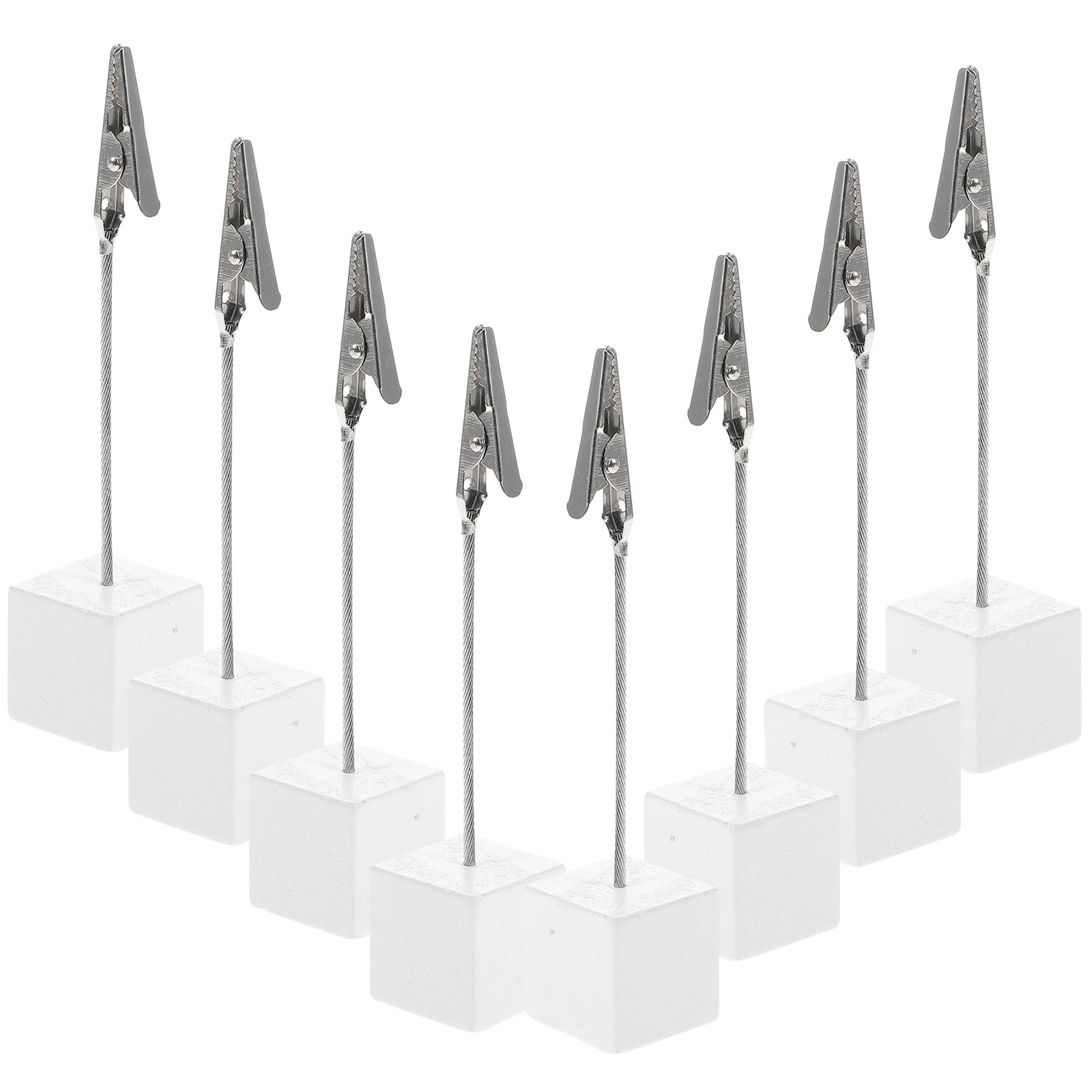 BESTOMZ 10 шт. кубическая основа держатель для фотографий зажим заметок (белый)