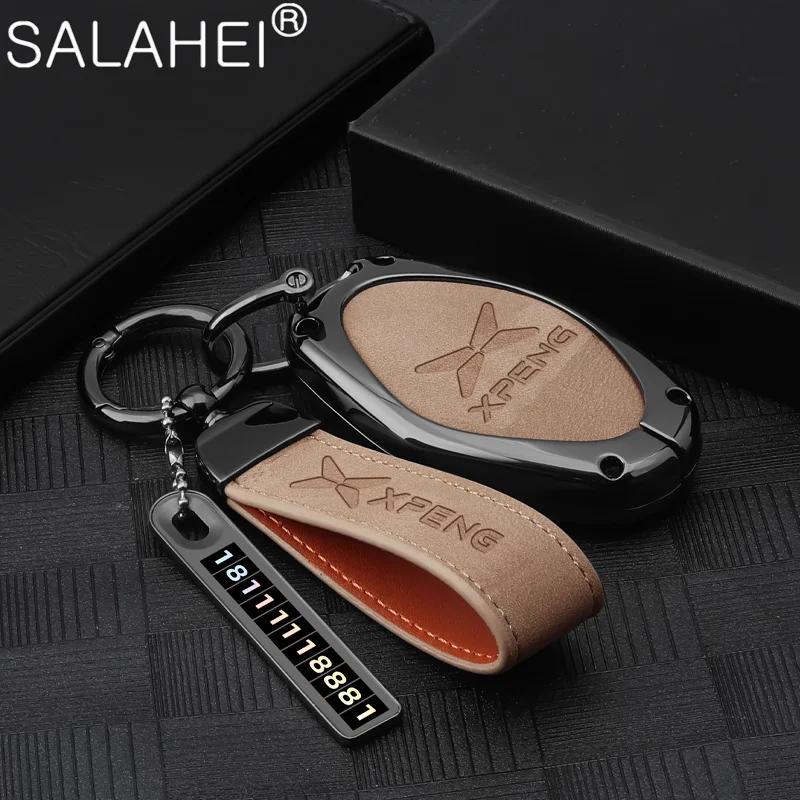 

Zinc Alloy Car Smart Key Case Protector Cover Bag For Xpeng P7 G3 P5 G3i G9 460 520 New Xiaopeng G3 Auto Interior Accessories