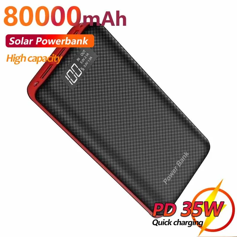 

Power Bank 80000mAh Portable Charging Powerbank Mobile Phone External Battery Charger Trible USB Powerbank for Xiaomi IPhone