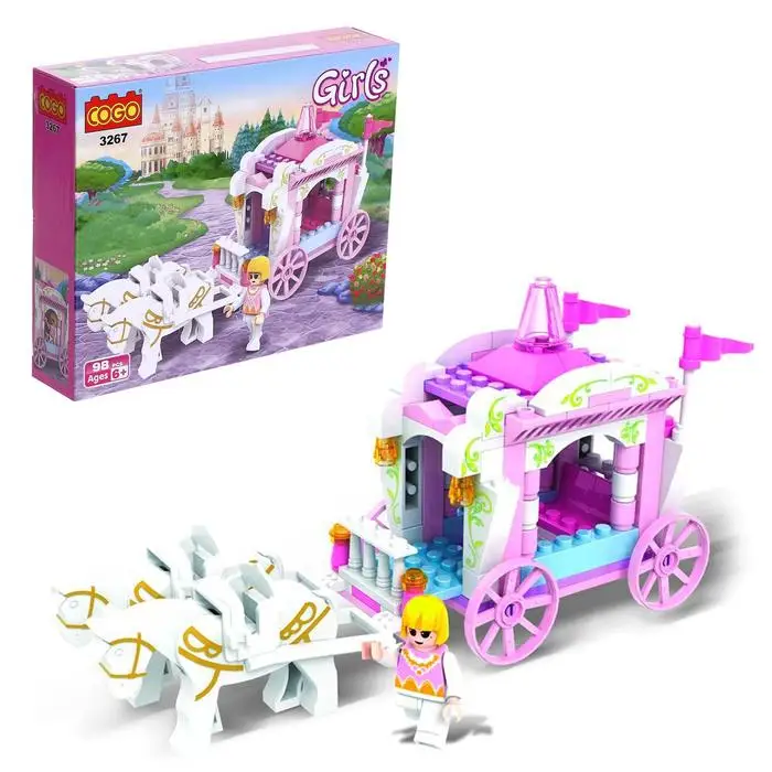 Конструктор Девчонки: королевская карета 98 деталей COGO |