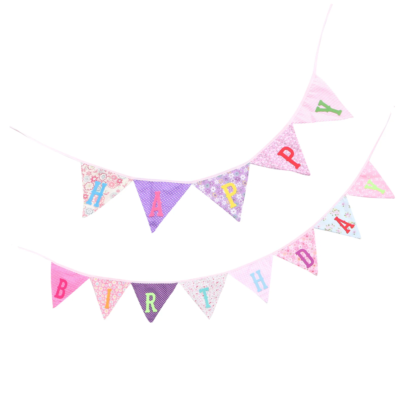 

Children's Birthday Party Decoration 2.4M Printed Cotton Pennant Banner )
